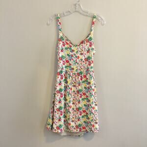 Aina Be Multicolor Tie-Back Spaghetti Strap Paint Splatter Dress Size Medium